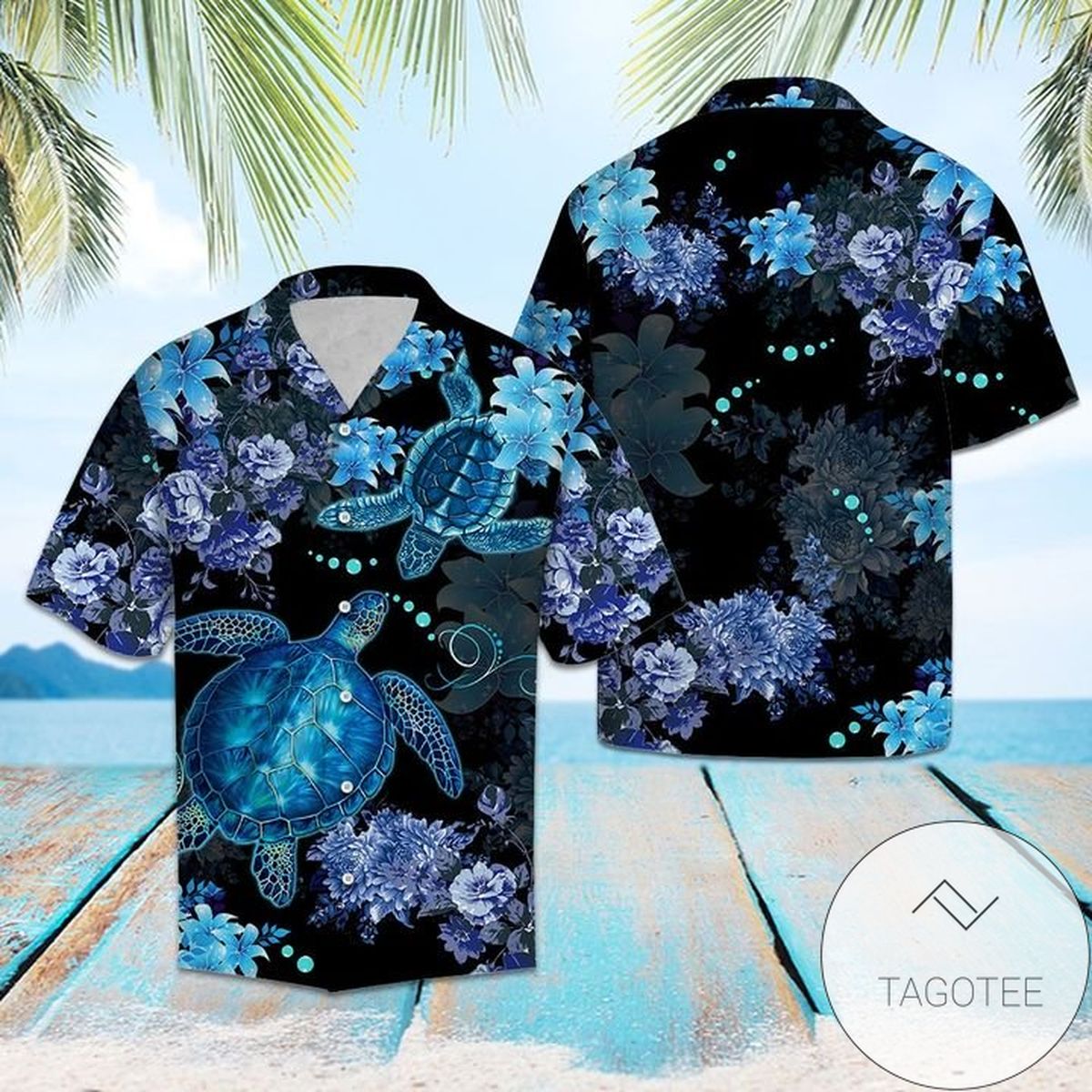 Blue Shark Hawaiian Shirt