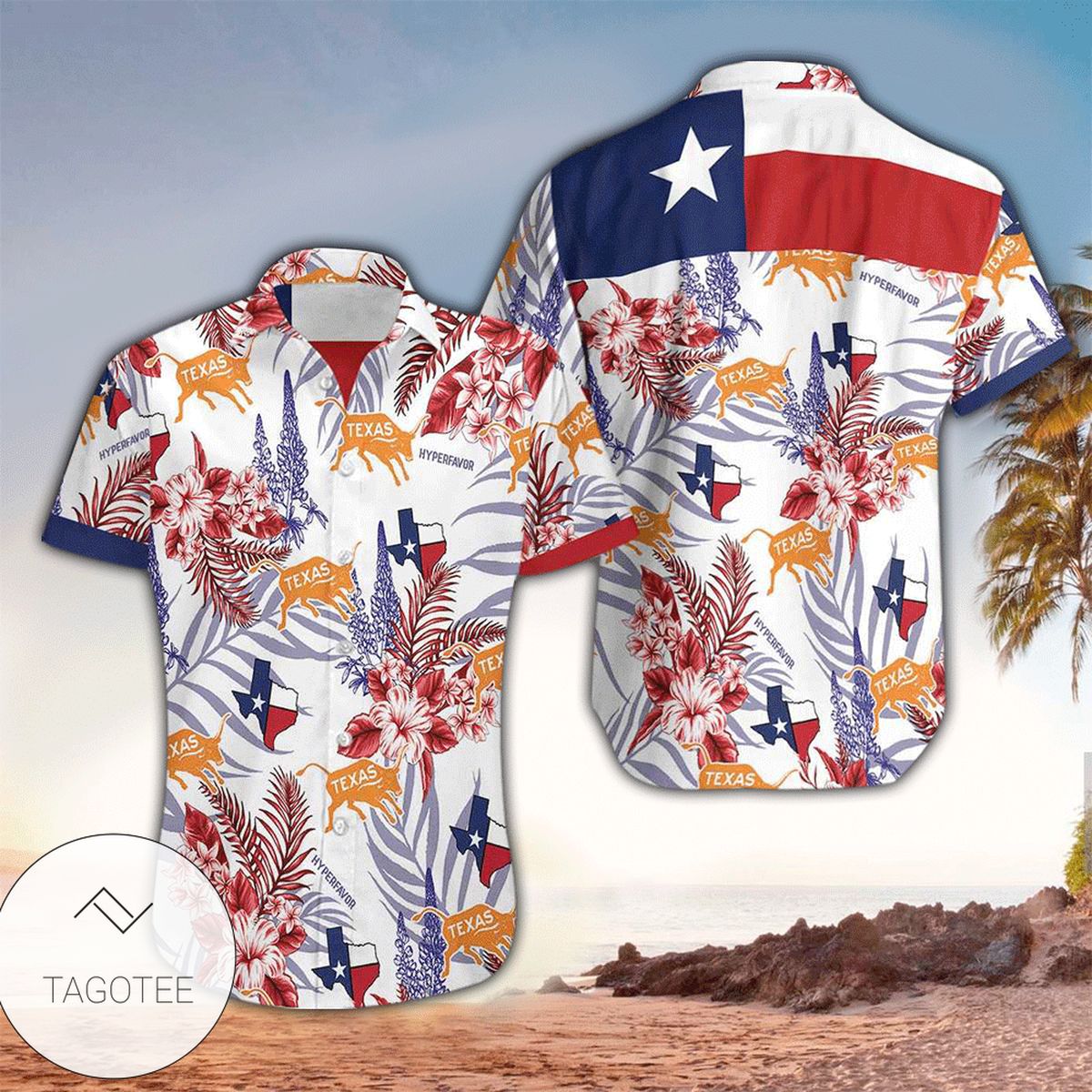 Bluebonnet And Texas Cowboy Cipi Hawaiian Shirt