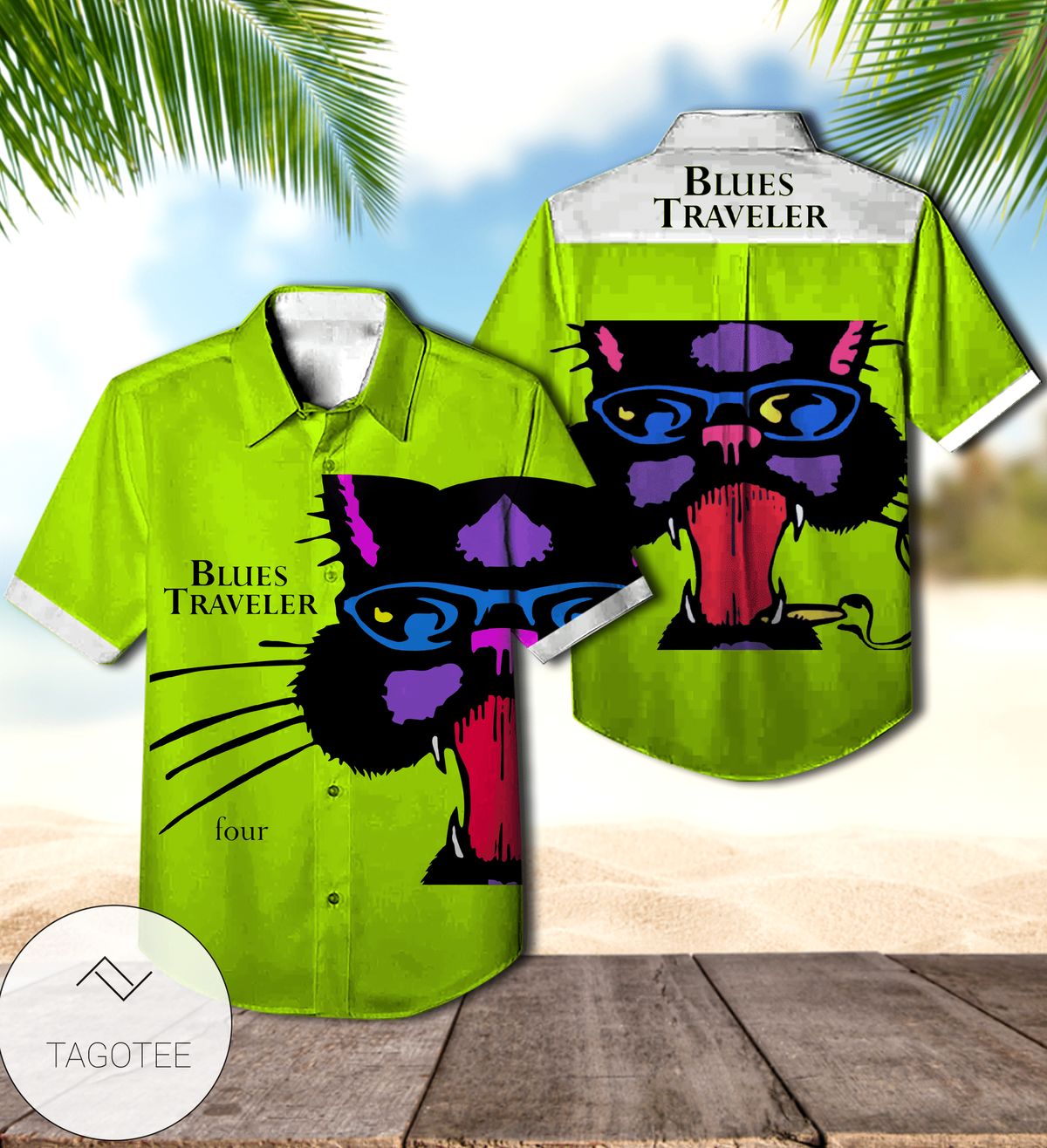 Blues Traveler Straight On Till Morning Album Cover Hawaiian Shirt