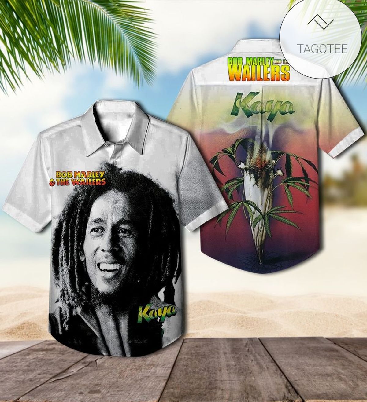 Bob Marley And The Wailers Legend Compilation Album Cover Hawaiian Shirt