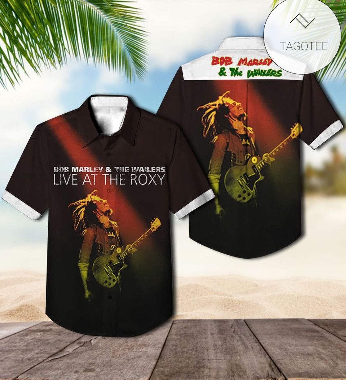 Bob Marley And The Wailers Live 1975 Album Cover Hawaiian Shirt