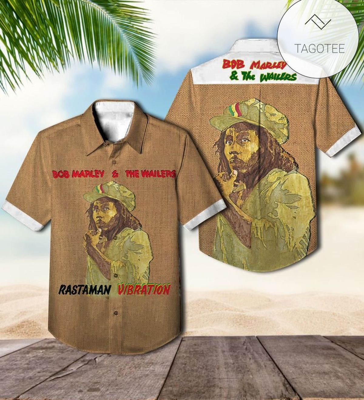 Bob Marley The Wailers Uprising Album Cover Hawaiian Shirt