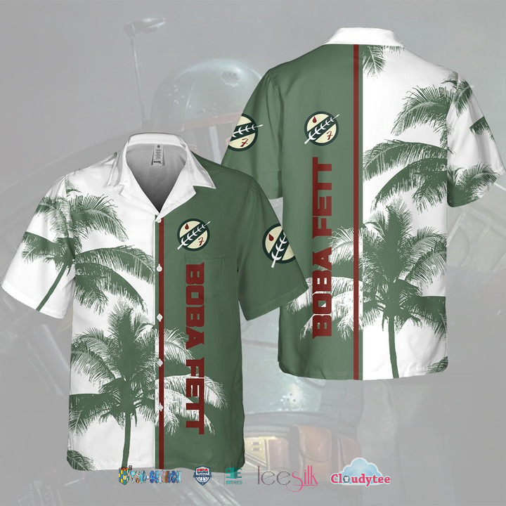 Boba Fett Tropical White Blue Hawaiian Aloha Shirts