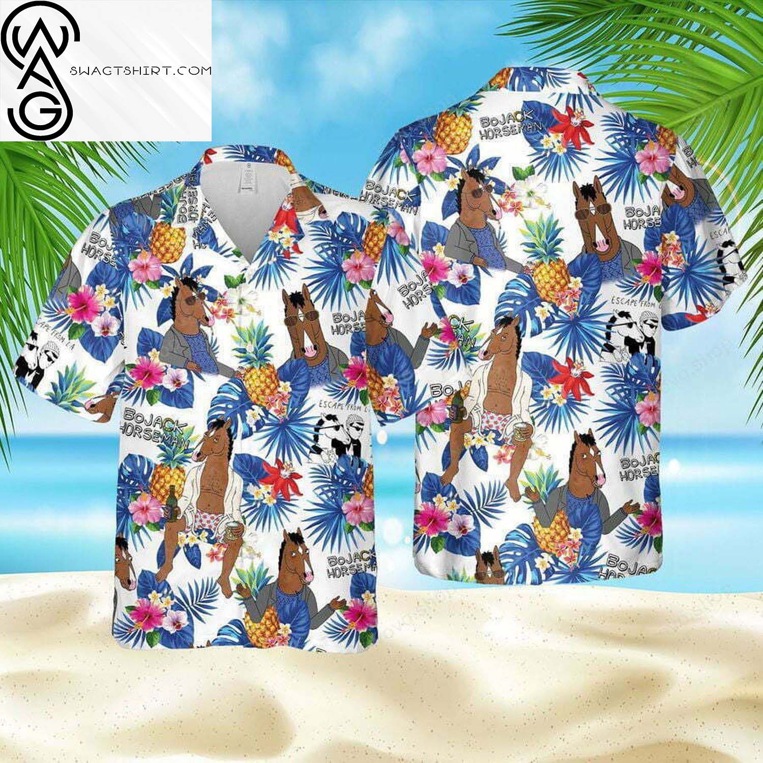 Boeing 737 Hawaiian Shirt And Beach Shorts