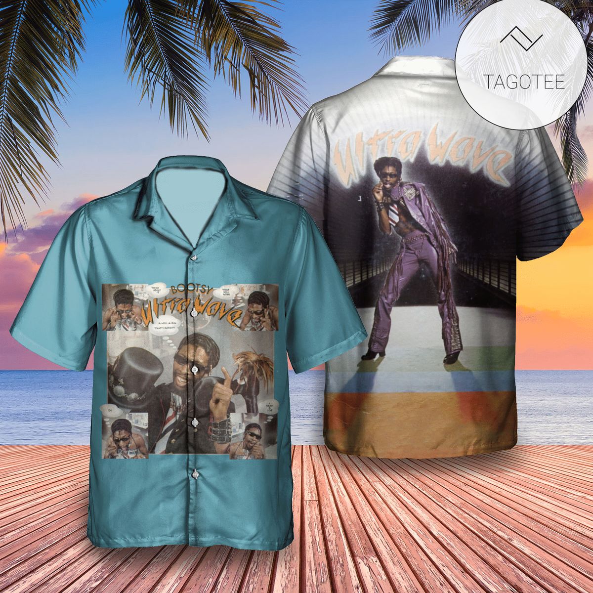 Bootsy Collins What’s Bootsy Doin’ Album Cover Black Hawaiian Shirt