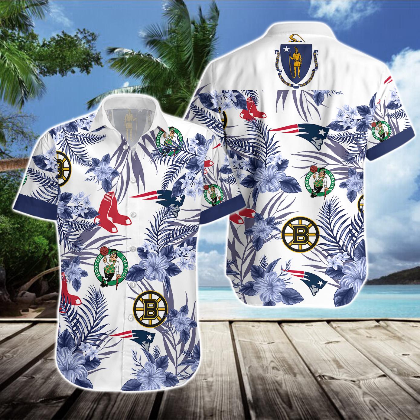 Boston Celtics Boston Red Sox Hawaiian Shirt