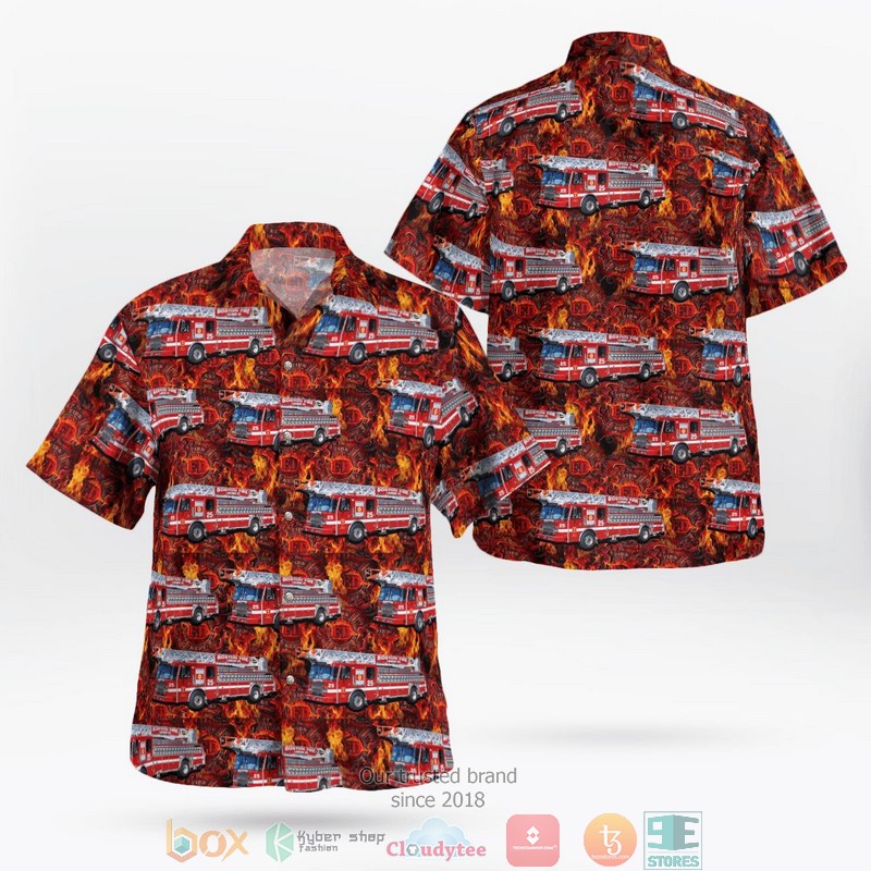 Boston Massachusetts Boston Fire Department Hawaiian Shirt