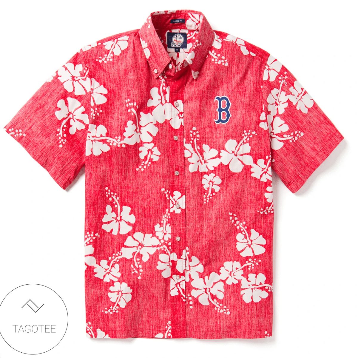 Boston Red Sox Logo Mlb Hawaiian Shirt