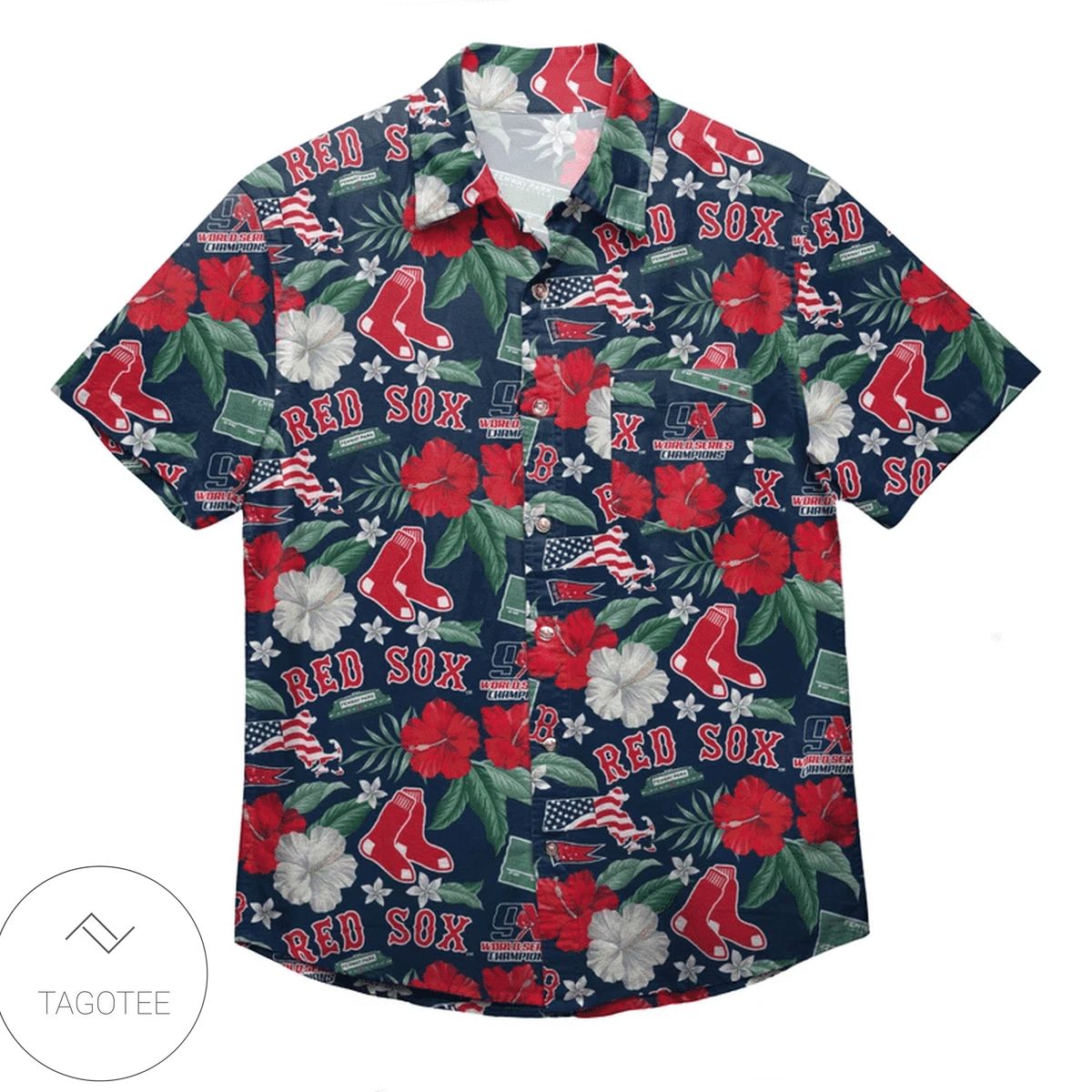 Boston Red Sox Mlb Men’S City Style Hawaiian Shirt