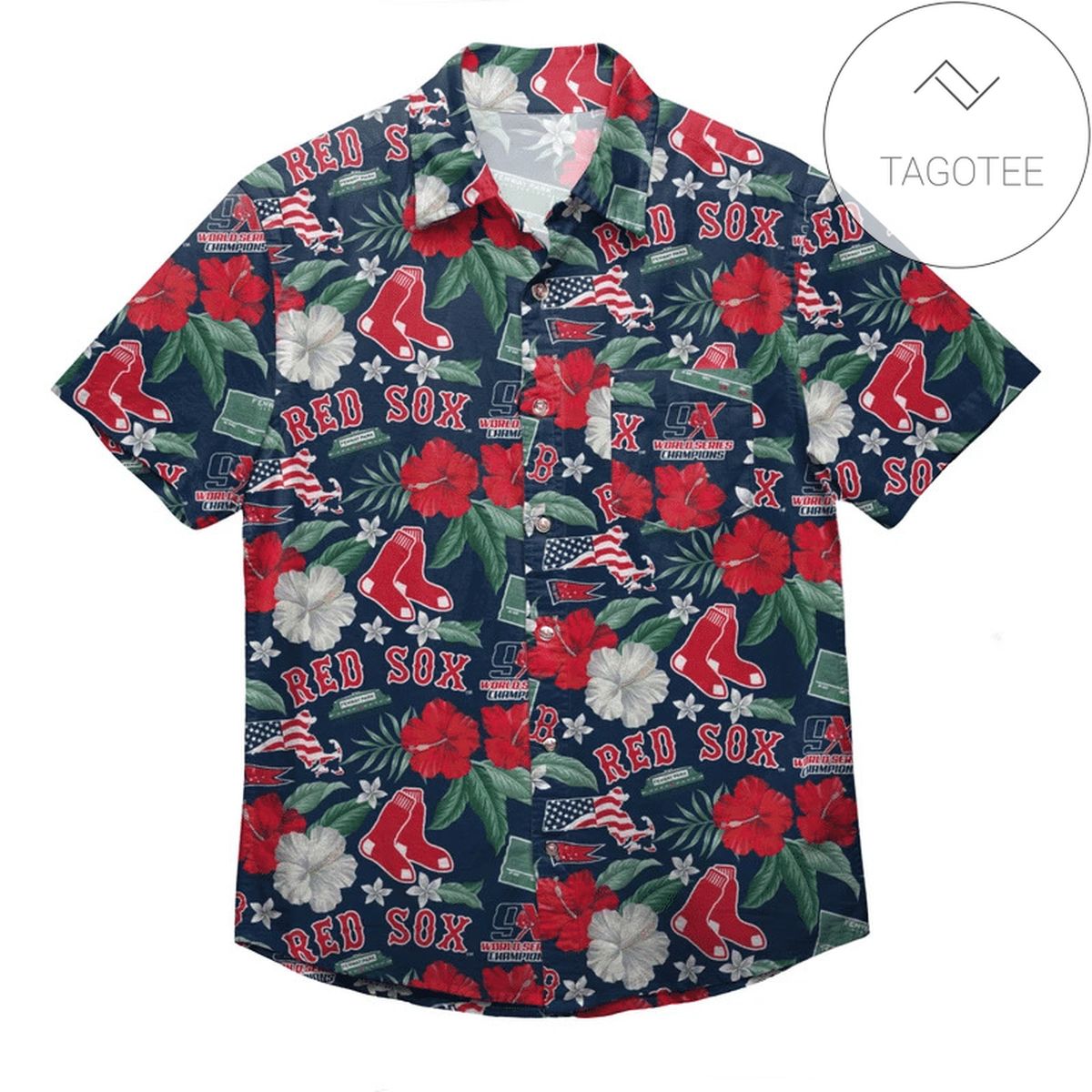 Boston Red Sox Mlb Men’S City Style Hawaiian Shirt