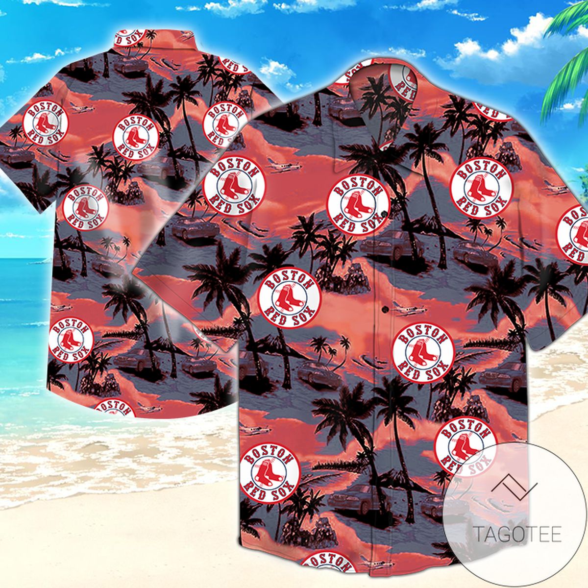 Boston Red Sox Mlb Tommy Bahama Hawaiian Shirt