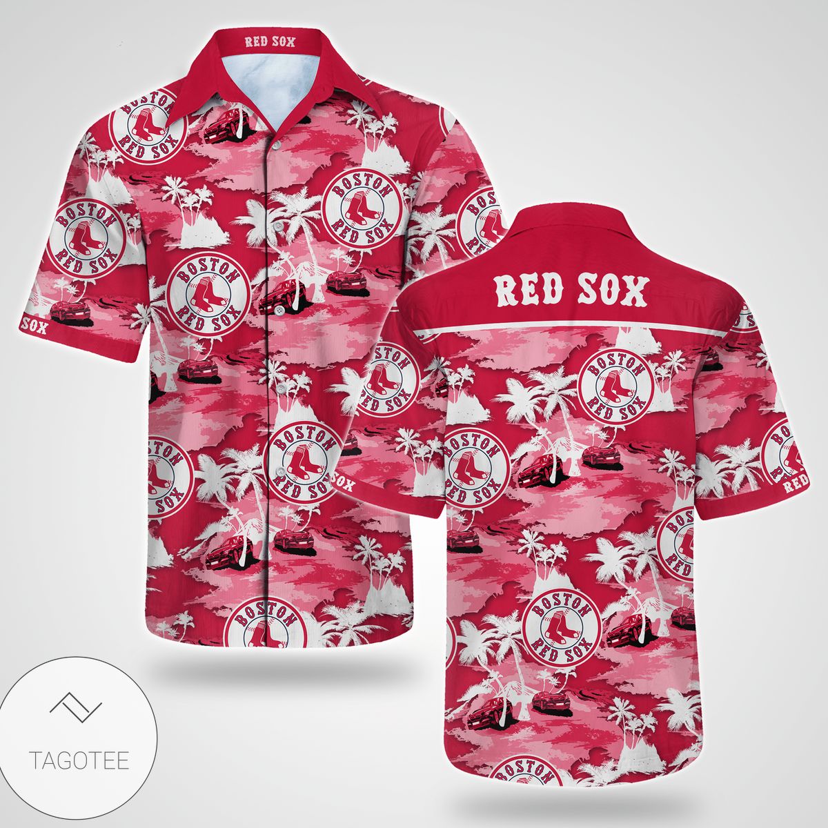 Boston Red Sox Tommy Bahama Authentic Hawaiian Shirt 2022 3d