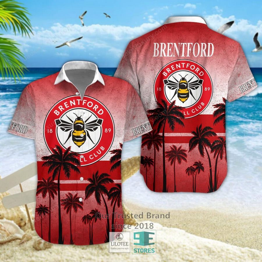 Brentford FC Coconut Hawaiian Shirt, Short