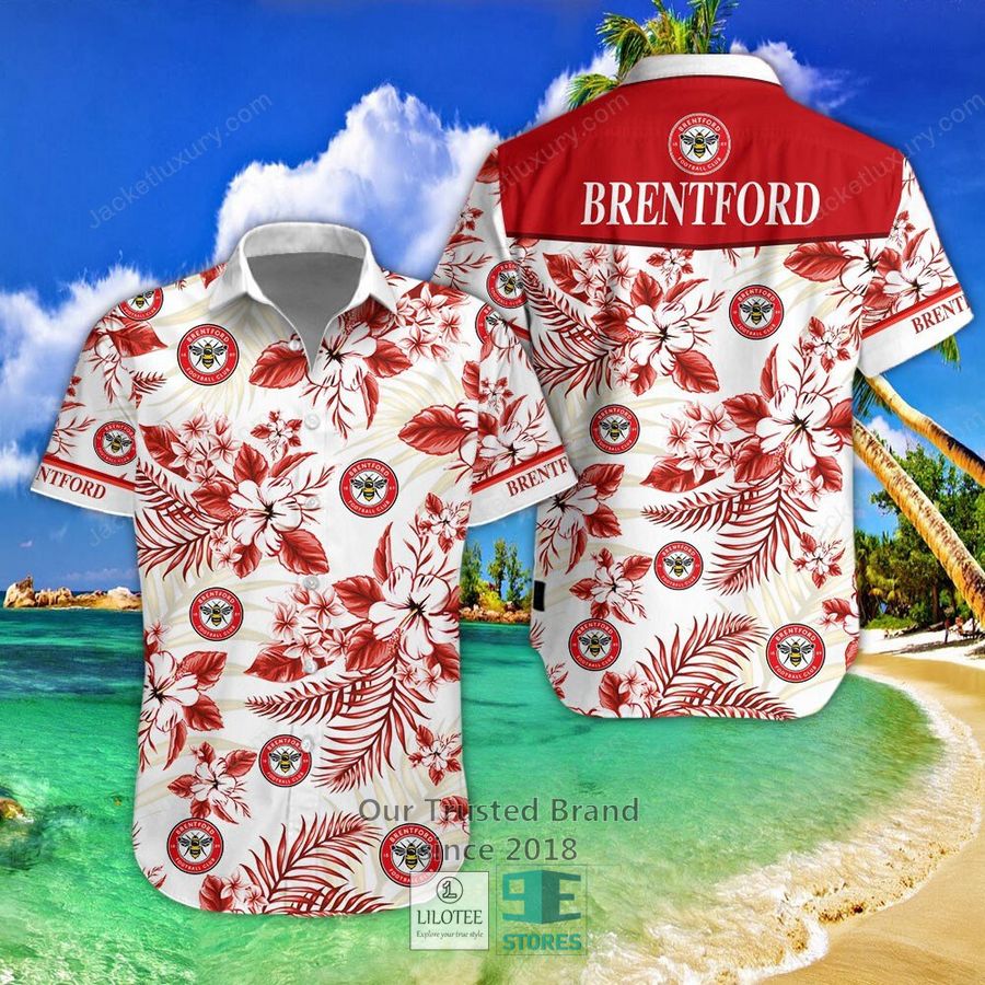 Brentford FC Hibiscus Hawaiian Shirt, Short