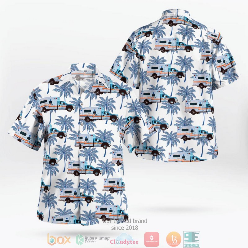 Brentwood New York Brentwood Legion Ambulance Service Hawaiian Shirt