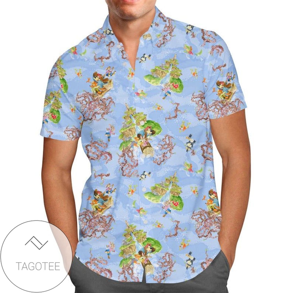 Briar Patch Splash Mountain Cartoon Disney For men And Women Graphic Print Short Sleeve Hawaiian Casual Shirt