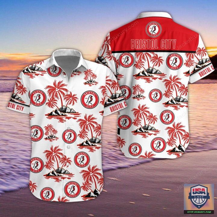 Bristol City FC Aloha Hawaiian Shirt Beach Short