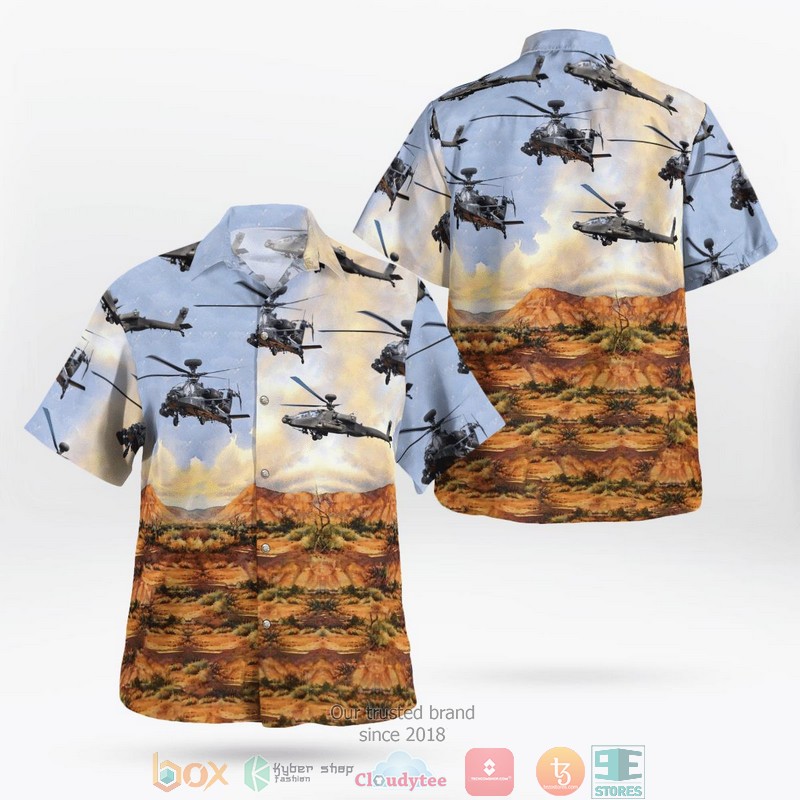 British Army AgustaWestland Apache AH1 Short Sleeve Hawaiian Shirt