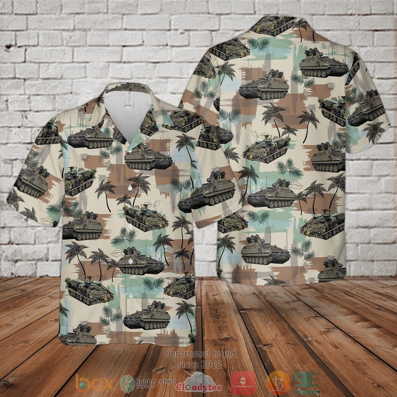 British Army AS90 155mm Self-propelled Gun Hawaiian Shirt