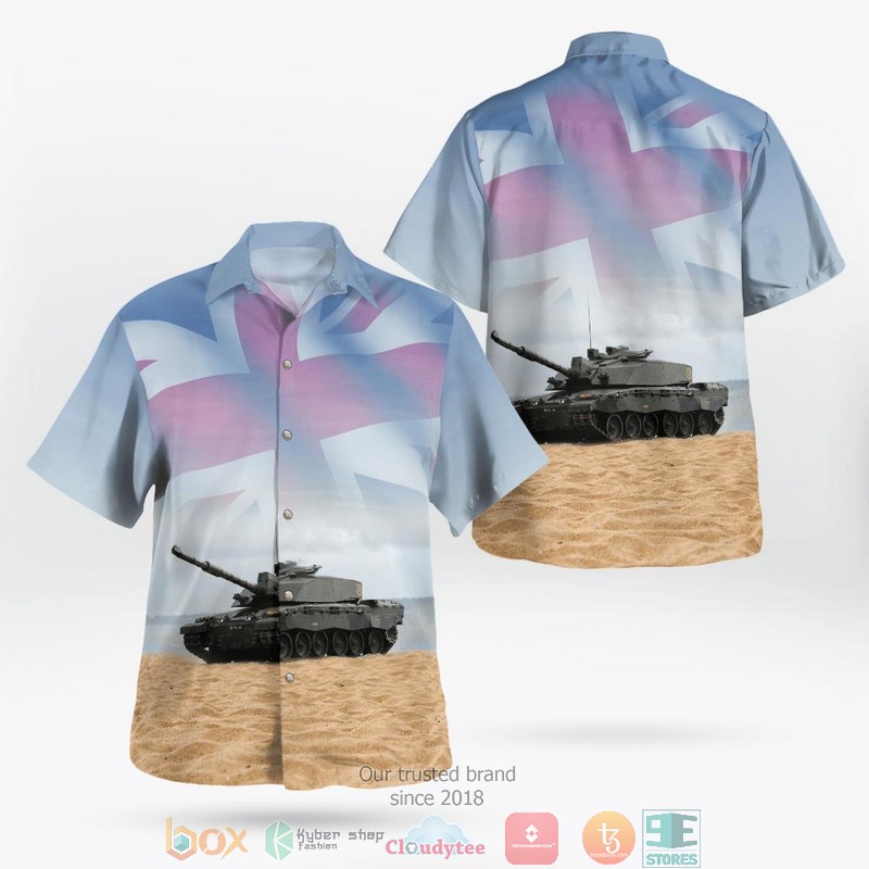 British Army CHALLENGER 2 Combat Vehicle Hawaiian Shirt