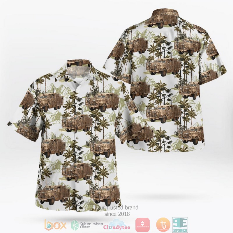 British Army Land Rover Battle Field Ambulance BFA Armed Forces Day Aloha Shirt