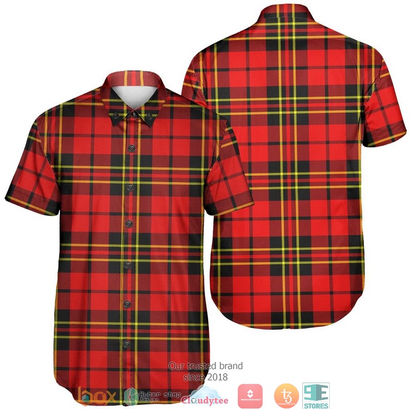 Brodie Modern Tartan Crest Short Sleeve Hawaiian Shirt