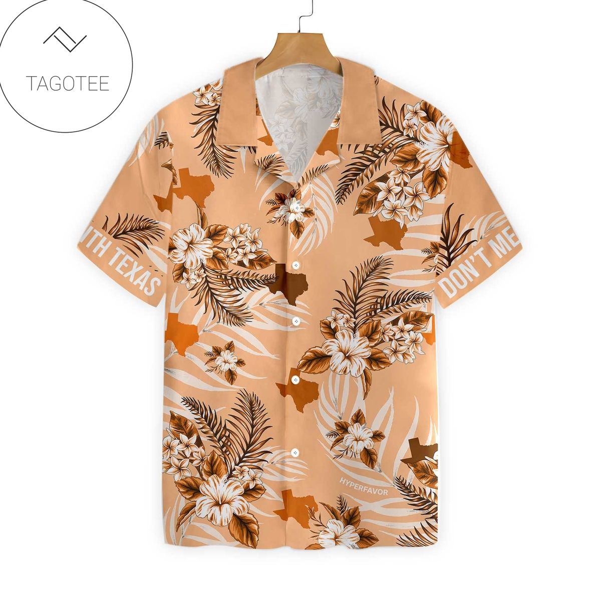 Brown Retro Hibiscus Print Hawaiian Shirt