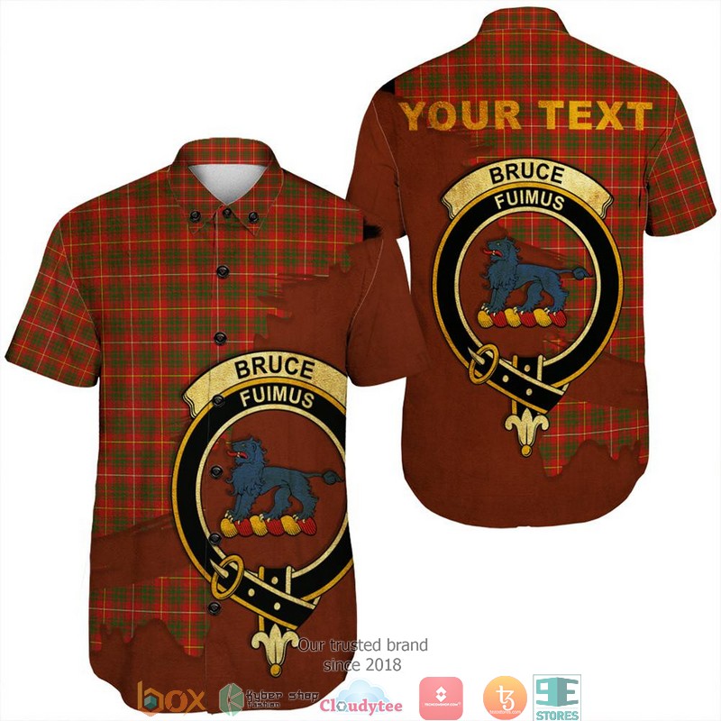 Brown Modern Tartan Short Sleeve Hawaiian Shirt