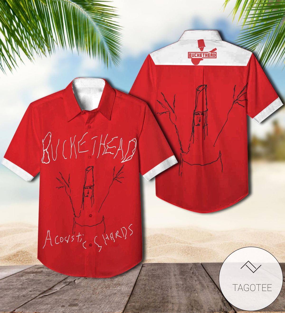 Buckethead Crime Slunk Scene Album Cover Hawaiian Shirt