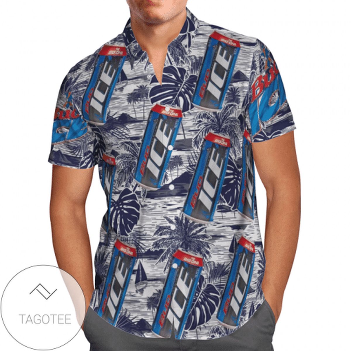 Bud Ice All Over Print 3D Hawaiian Shirt