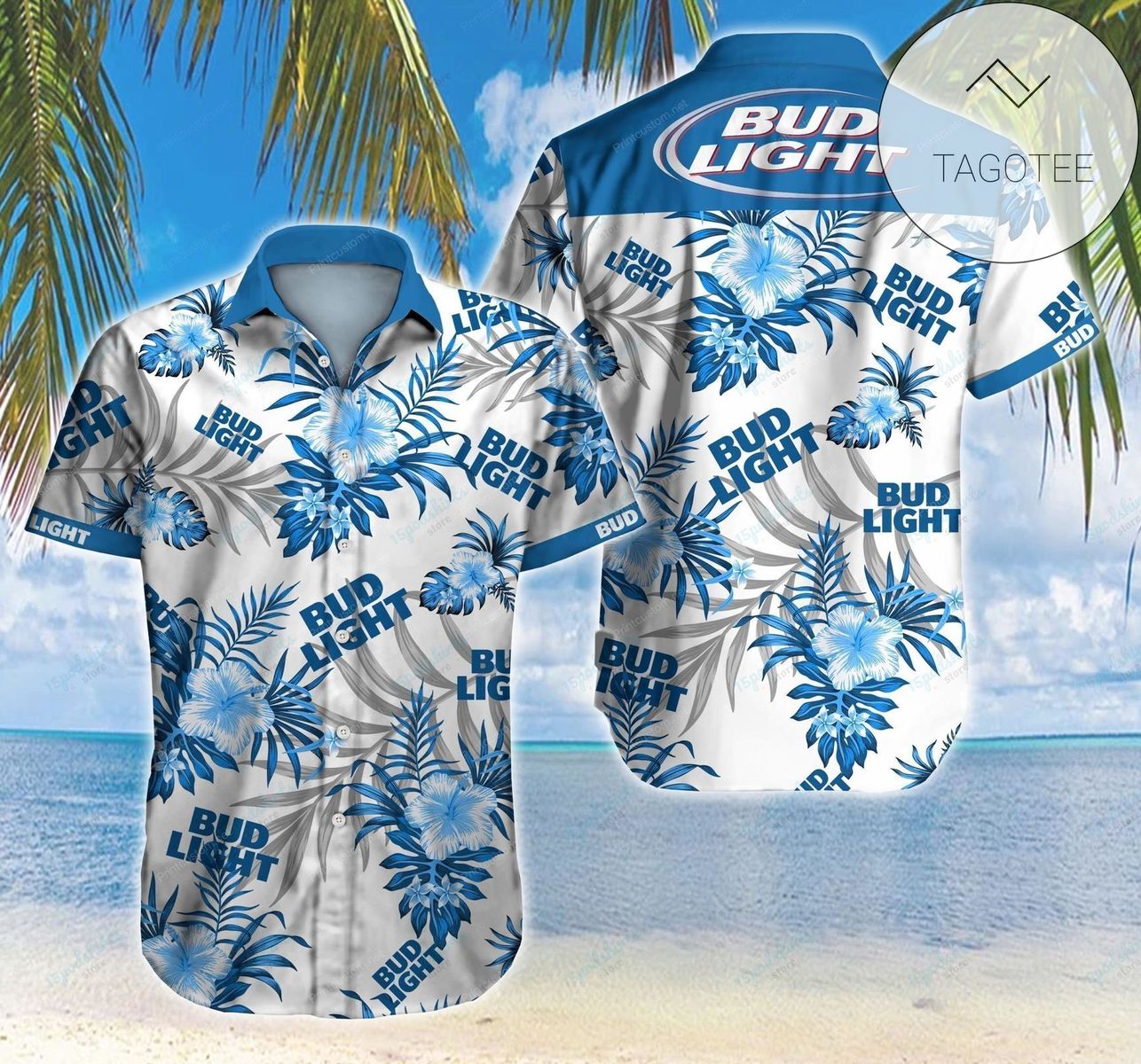 Bud Light Beer Authentic Hawaiian Shirt 2022 3d