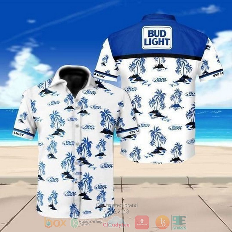 Bud Light Blue Hawaiian shirt