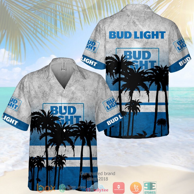 Bud Light American flag Hawaiian shirt