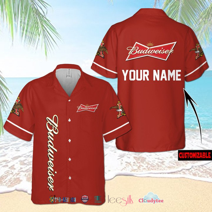 Budweiser Beer Custom Name Hawaiian Shirt