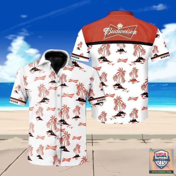 Budweiser Beer Floral Hawaiian Shirt