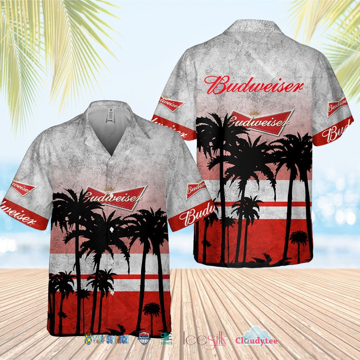 Budweiser Beer Smoke Skull Hawaiian Shirt