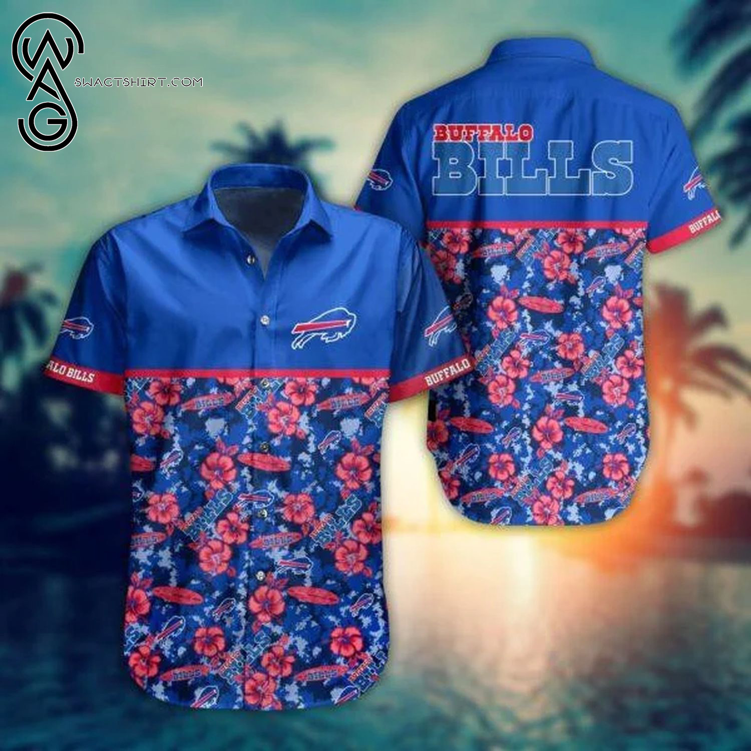 Buffalo Bills Football Team Floral Summer Hawaiian Shirt