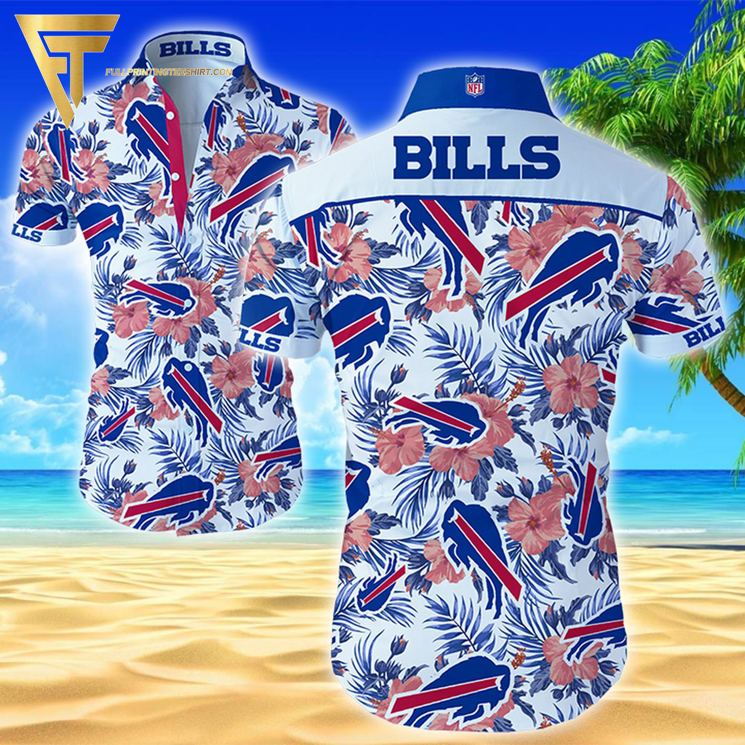 Buffalo Bills Football Team Full Printing Hawaiian Shirt