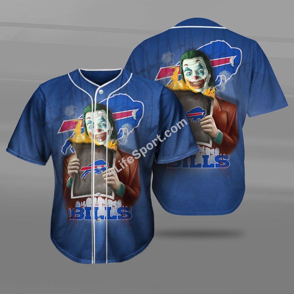 Buffalo Bills Jack Skellington Baseball Jersey