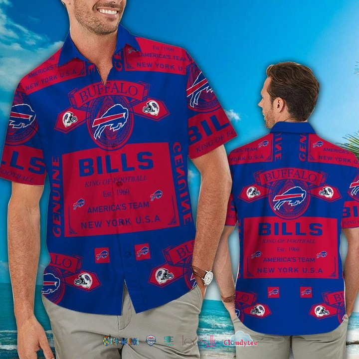 Buffalo Bills Colorblock Baseball Hawaiian Shirt 3D All Over Print Men Women Unisex Model 494