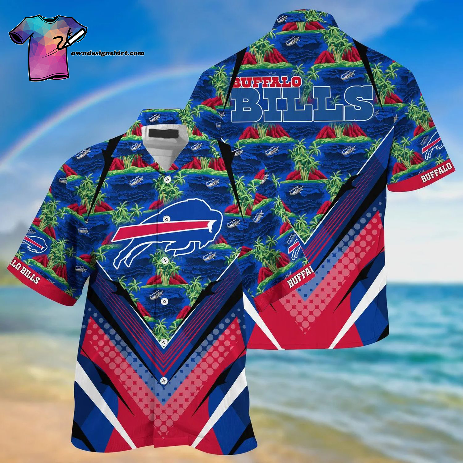 Buffalo Sabres All Over Print Hawaiian Shirt And Beach Shorts