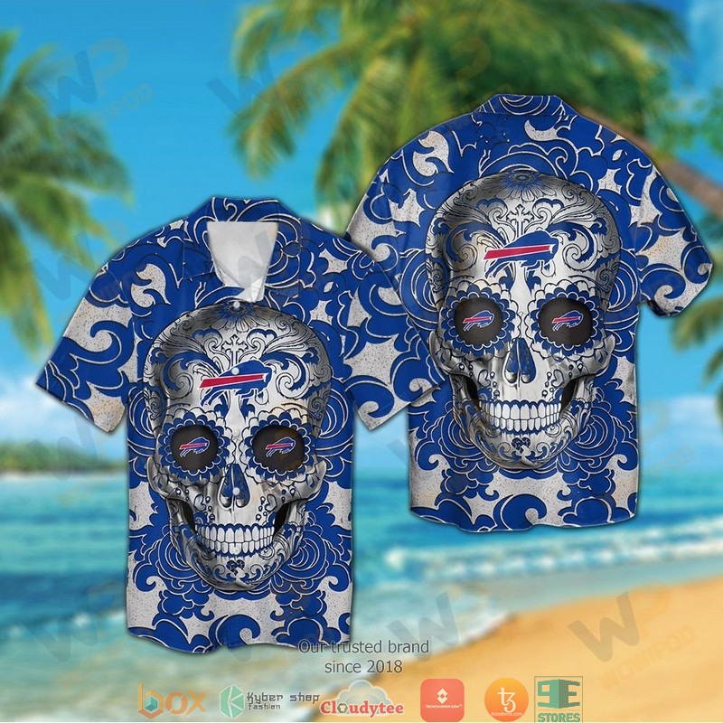 Buffalo Bills Sugar Skull Hawaiian Shirt