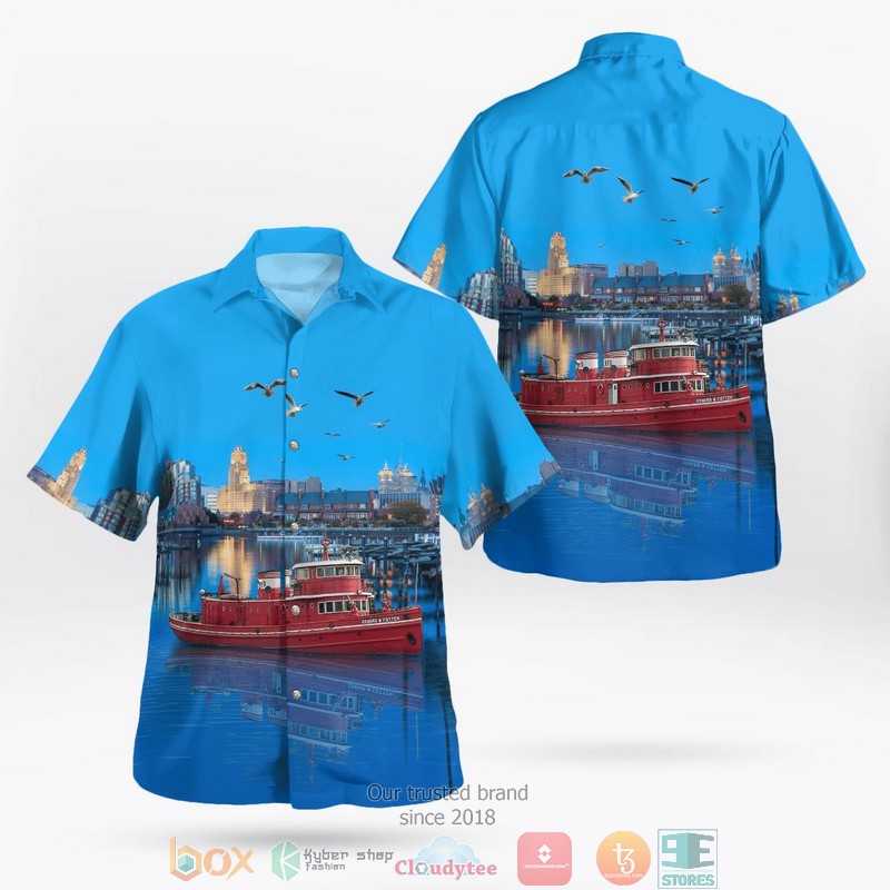 Buffalo New York Buffalo Fire Department Edward M. Cotter Fireboat Hawaii 3D Shirt