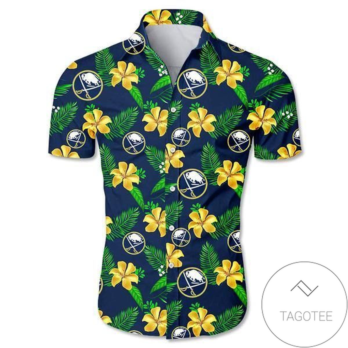 Buffalo Trace Green And White Hawaiian Shirt