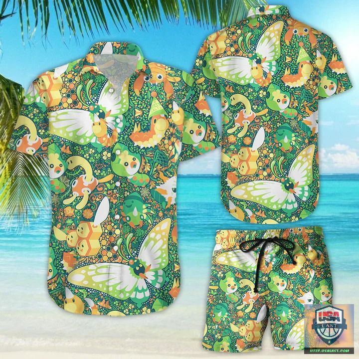 Bug Pokemon Hawaiian Shirt Summer Short