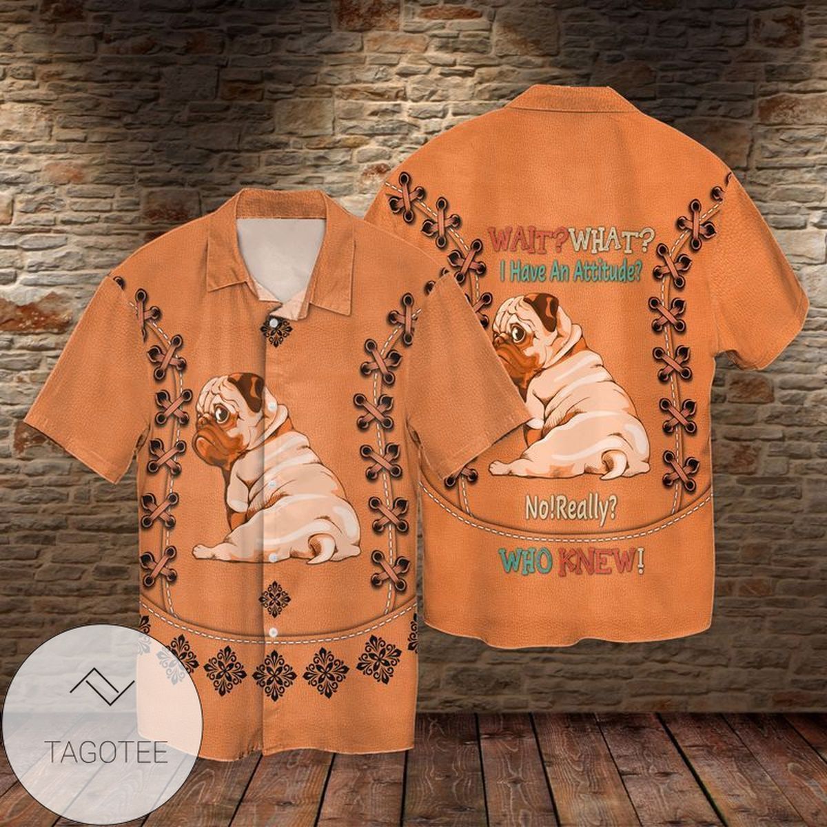 Bull Dog Drink Beer Print Short Sleeve Hawaiian Casual Shirt