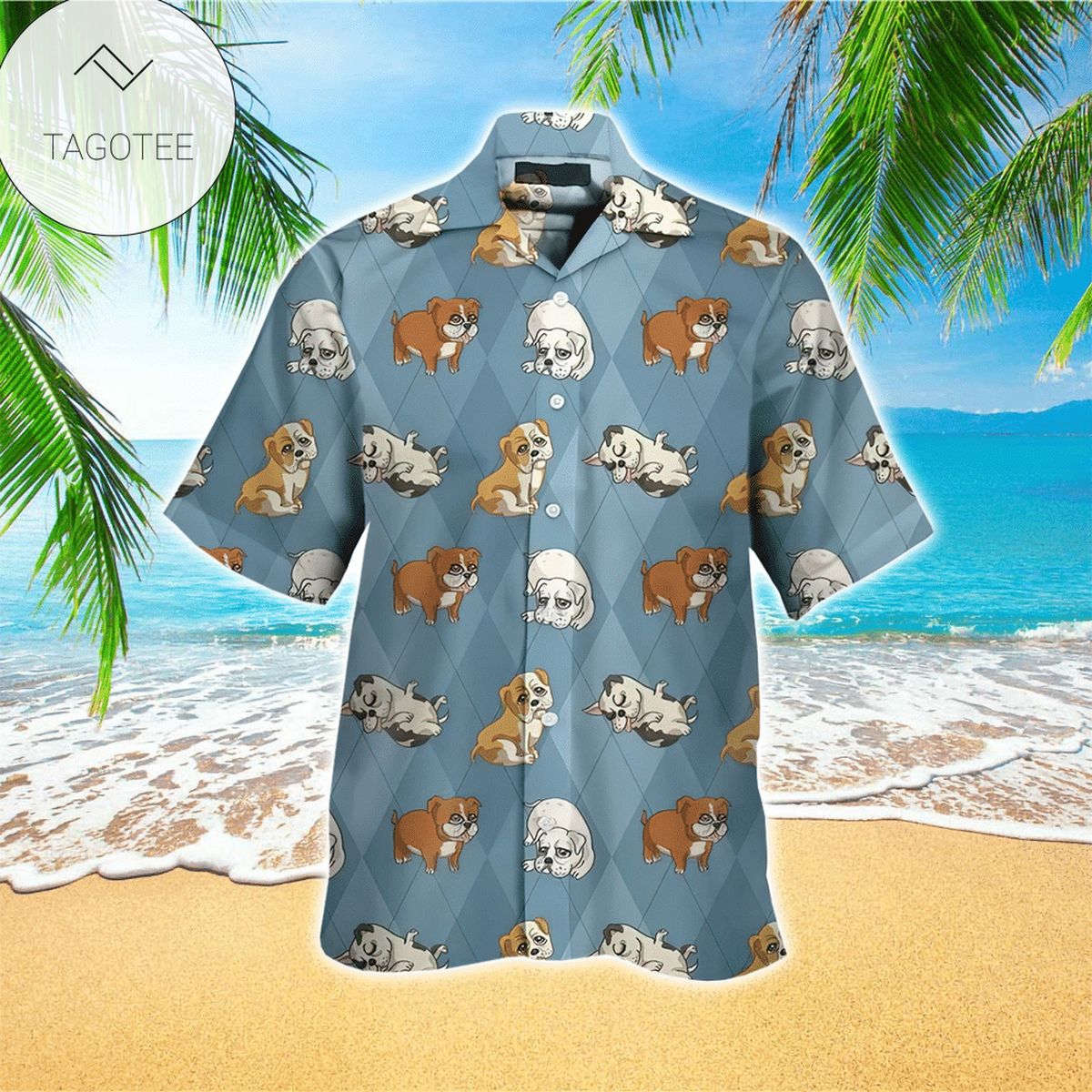 Bulldog Christmas Hawaiian Shirt