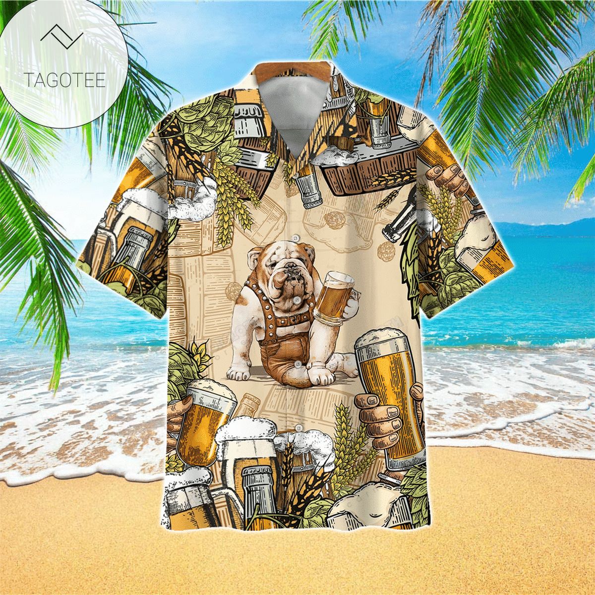 Bulldog Awesome Hawaiian Shirt