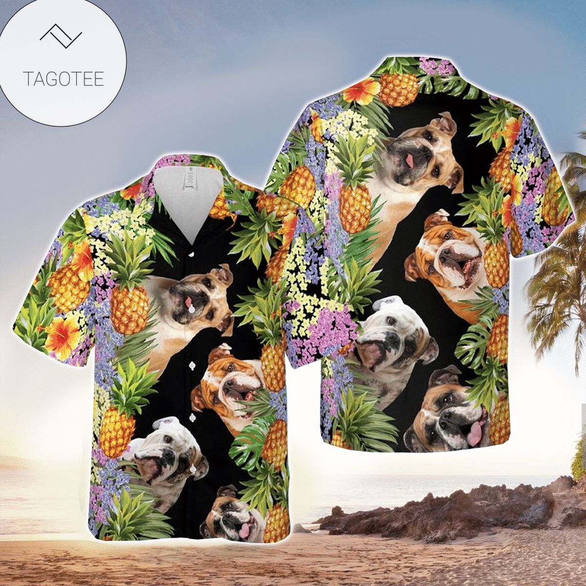 Bulldog Hawaiian Shirt