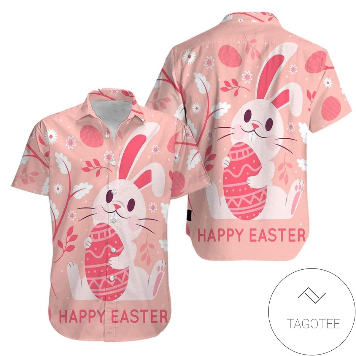 Bunny Purple Happy Easter Day Hawaiian Aloha Shirts V